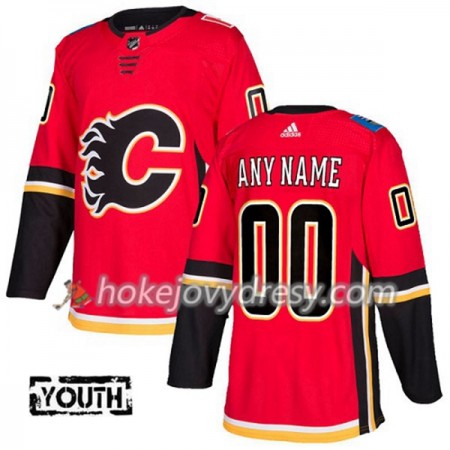 Dětské Hokejový Dres Calgary Flames Personalizované Červená 2017-2018 Adidas Authentic